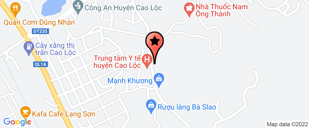 Bản đồ đến địa chỉ Phòng Thống Kê huyện Cao Lộc