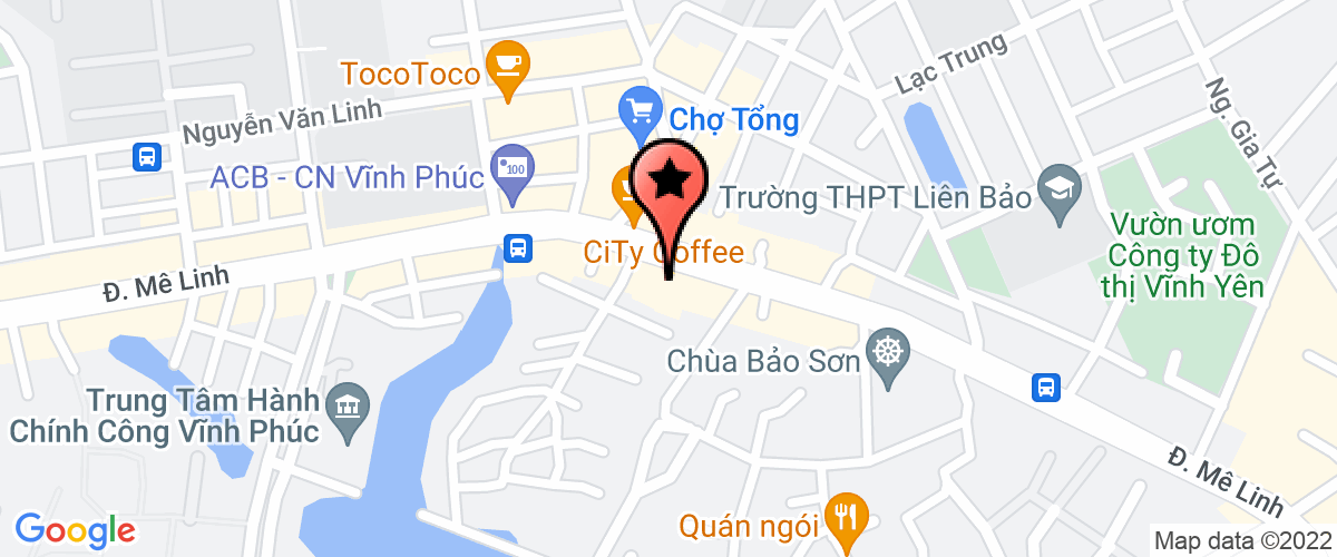 Map to Thien Bao Đt&xd Company Limited