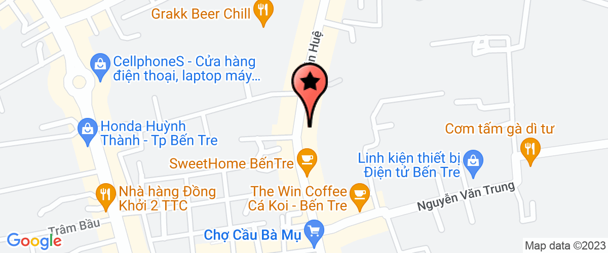 Map to Bentre Business Association Joint Stock Company