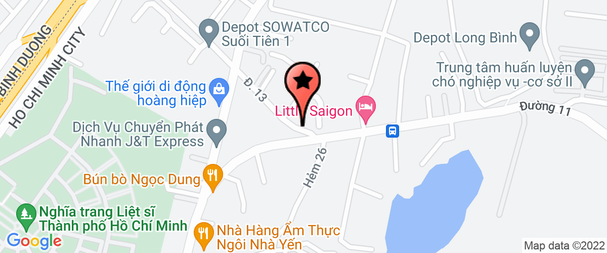 Map to Phuc Tan Transport Company Limited