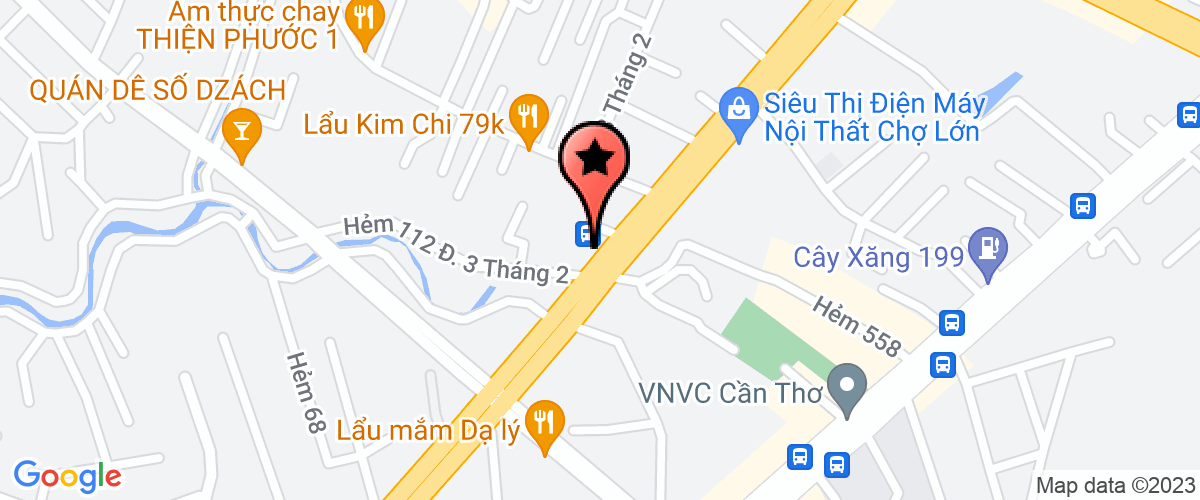 Map to Nam Viet Bus Company Limited