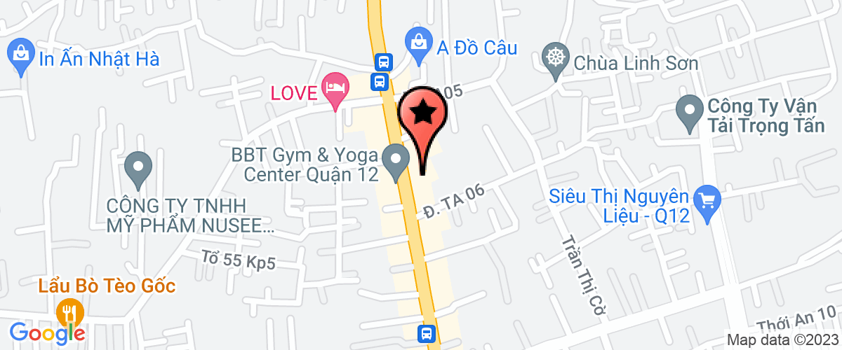 Bản đồ đến địa chỉ Công Ty TNHH Kinh Doanh Dịch Vụ Nam Thành Phát