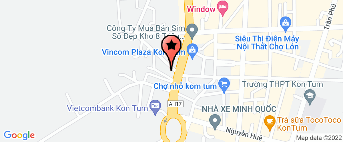 Bản đồ đến địa chỉ Công Ty Trách Nhiệm Hữu Hạn Tài Hồng Nhung Kon Tum